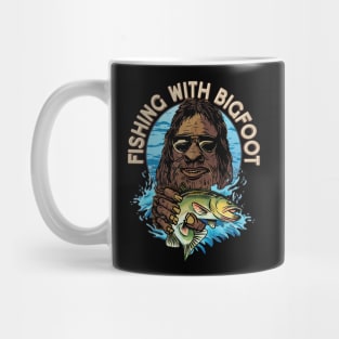 Day of Fishing with Bigfoot - Fisherman Graphic Mug